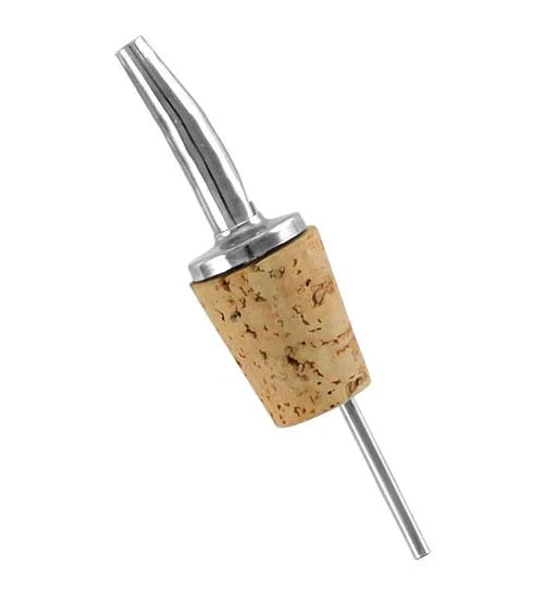 Spill-Stop™ Liquor Pourer with Cork Stopper - Tapered