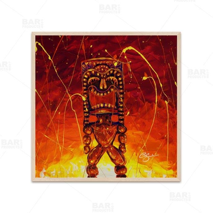 Square Wooden Table Top - Two Sizes Available - Tiki Hot Lava - Image 3