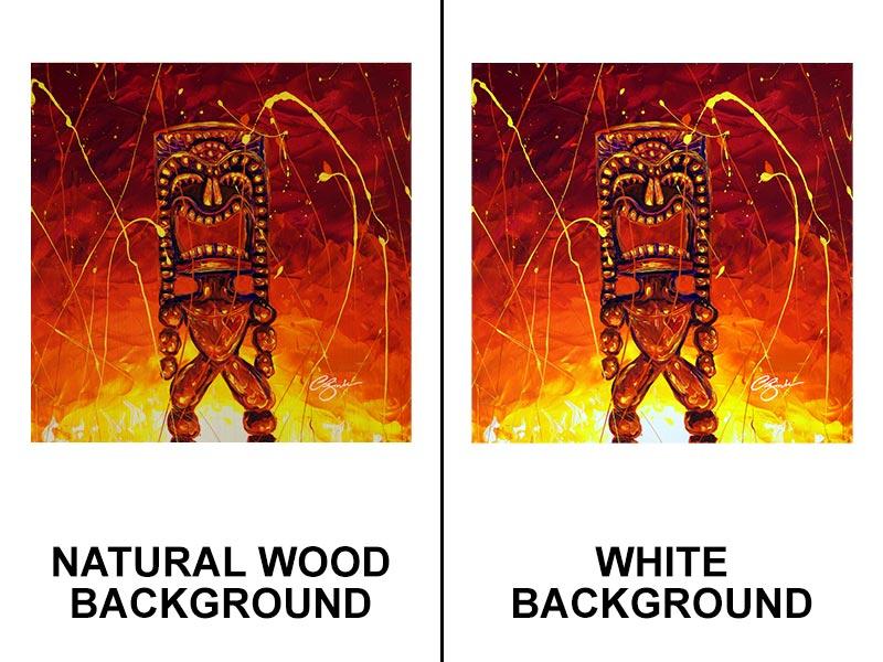 Square Wooden Table Top - Two Sizes Available - Tiki Hot Lava - Image 5