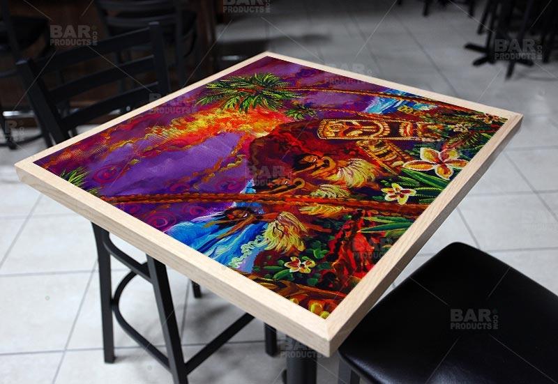 Square Wooden Table Top - Two Sizes Available - Tiki Hulu Show - Image 2