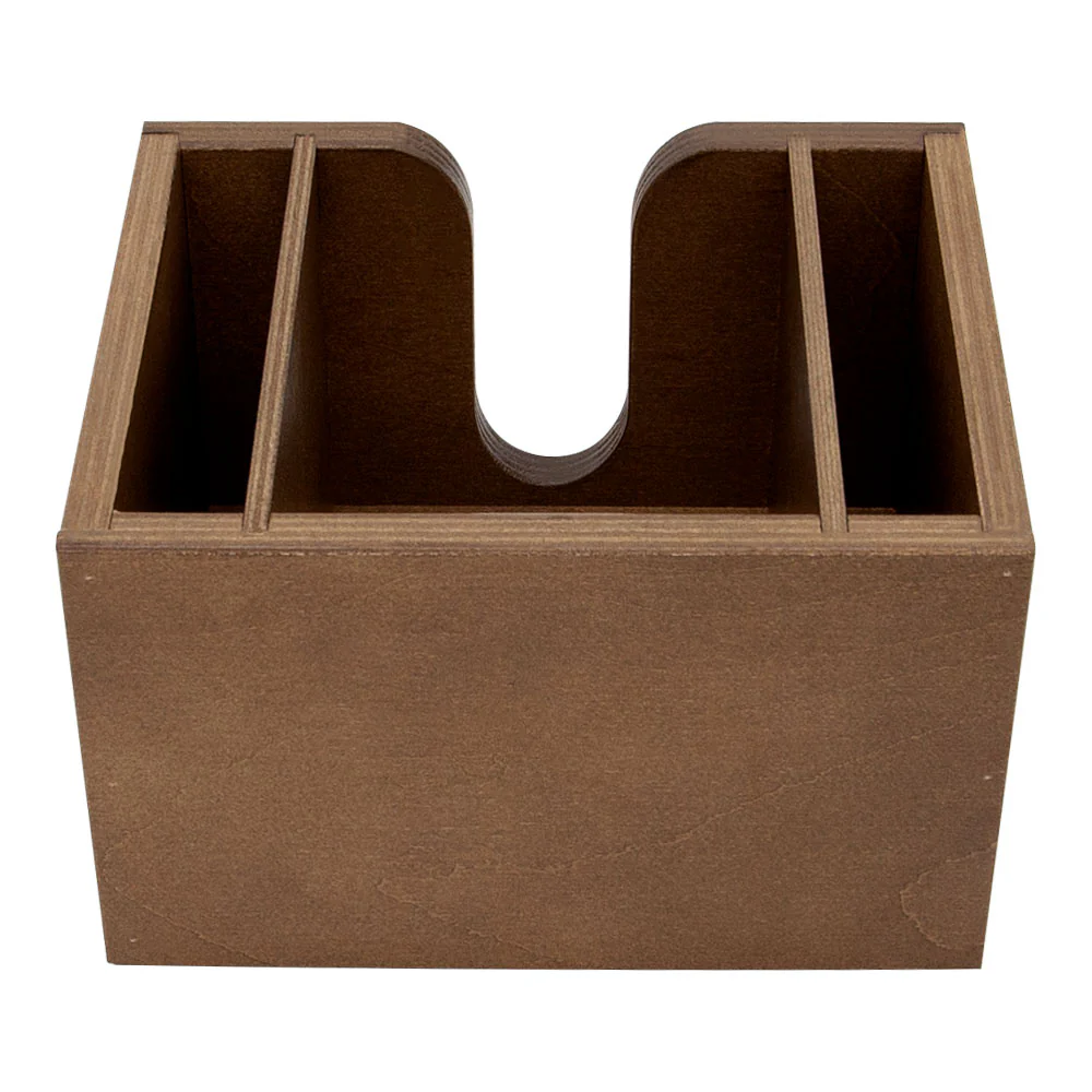 Wood Bar Caddy for Napkins, Straws, & Stirrers - Stained - Image 8