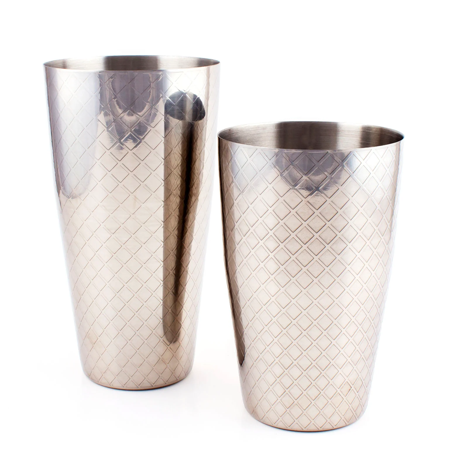 Stainless Steel - BarConic® 2 Piece Diamond Shaker Set - 18 & 28 ounce - Image 4