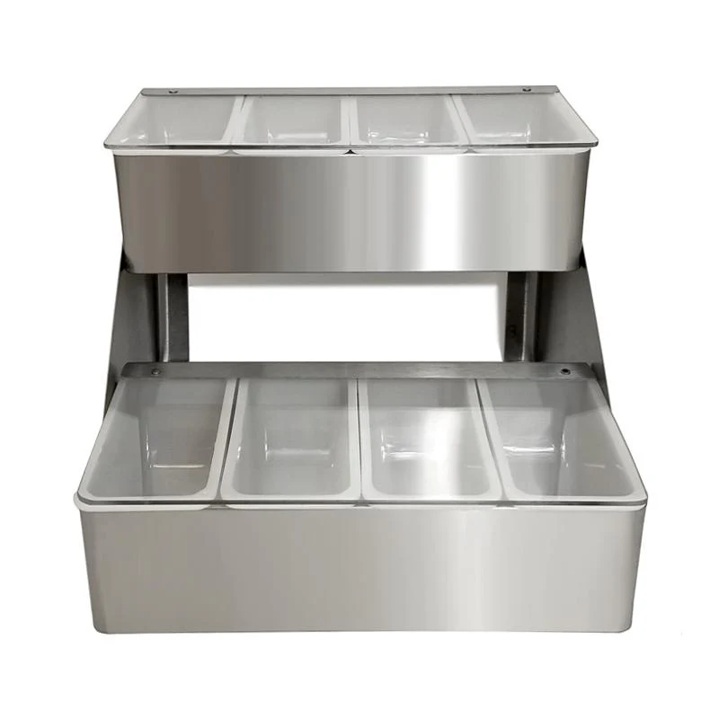 Double Decker Condiment Holder - Stainless Steel - 8 Pint - Image 3