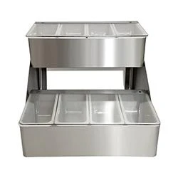 Double Decker Condiment Holder - Stainless Steel - 8 Pint - Image 4