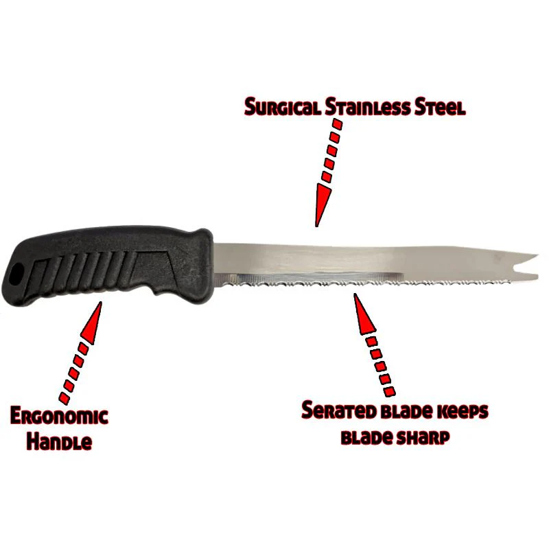 Stainless Steel Frozen Food Knife - 8" Blade - Image 2
