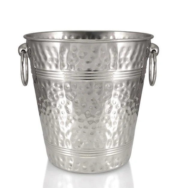 Stainless Steel Hammered Ice Bucket and Stand (Sold Separately) - Image 3