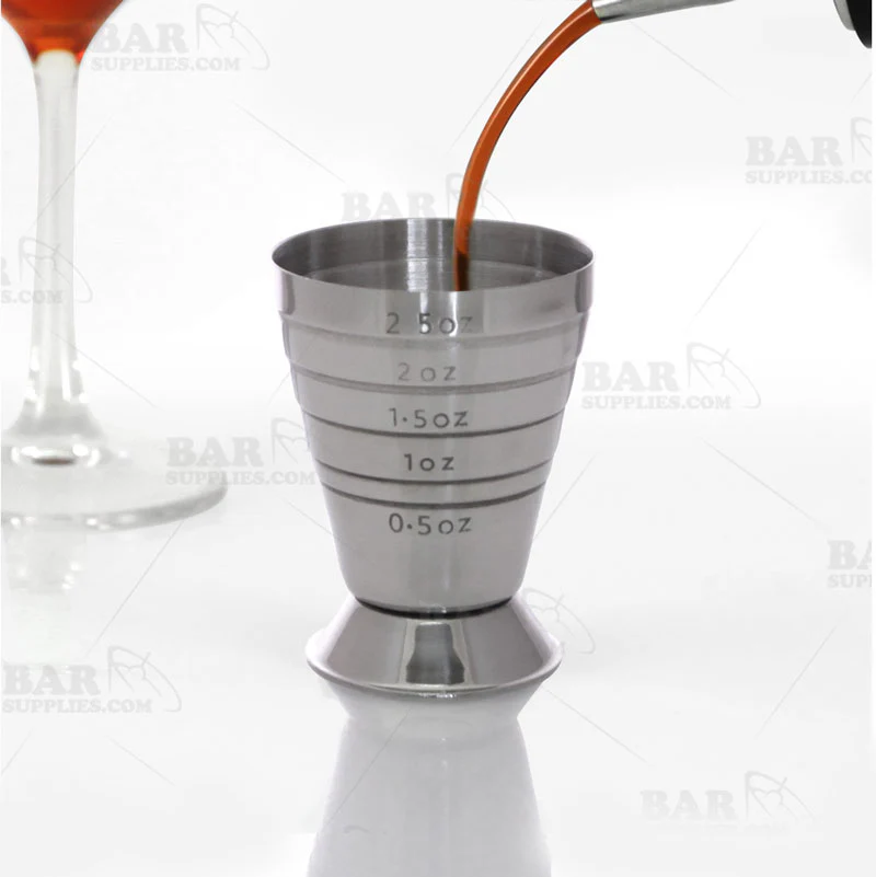 Stainless Steel Multi Level Jigger 1/2oz - 2 1/2oz
