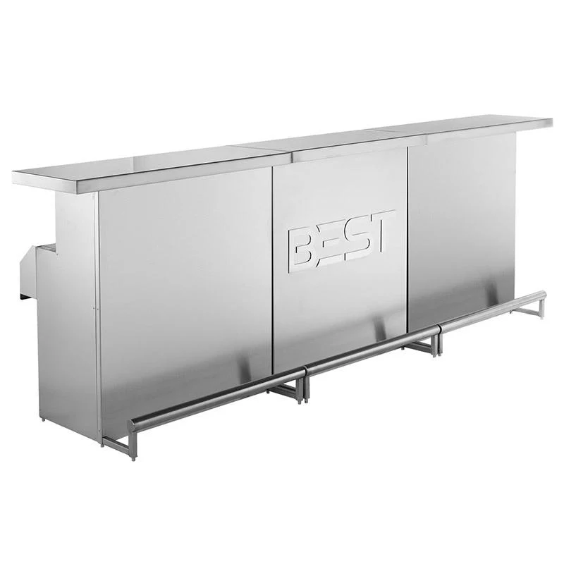 Stainless Steel Portable Bar with 3D Holographic Lighting and Integrated Ice Bin - Image 11