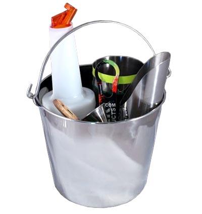 Stainless Steel Tool and Tip Bucket with Handle - Image 3