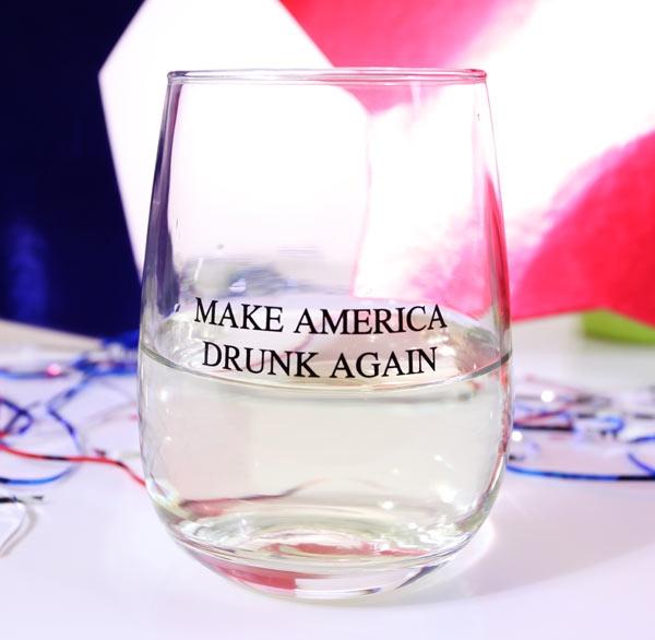 Stemless Wine Glass - Make America Drunk Again - Image 2