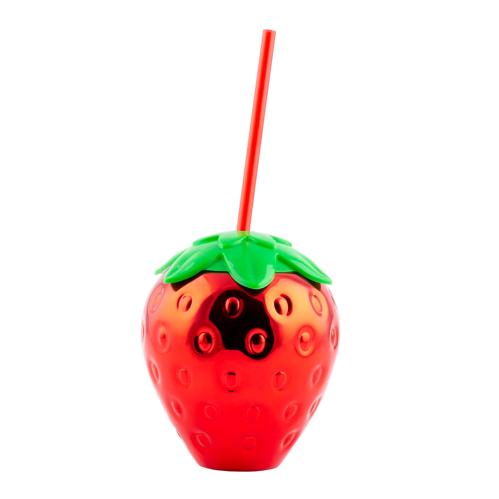 BarConic® Strawberry Tumbler Cup w/ Straw - 21 ounce
