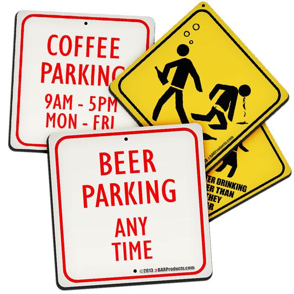 Foam Kolorcoat™ Coaster - 3.5 inch Square - Street Signs