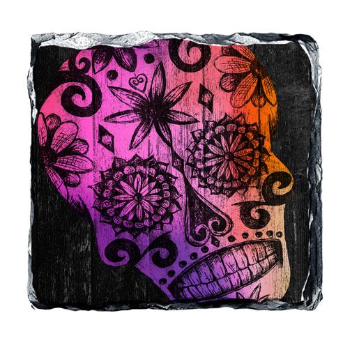 Sugar Skull Rock Slate Coasters (Design Options) - Image 7