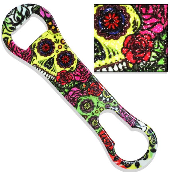 Glitter Sugar Skulls V-Rod® Bottle Opener - Image 2
