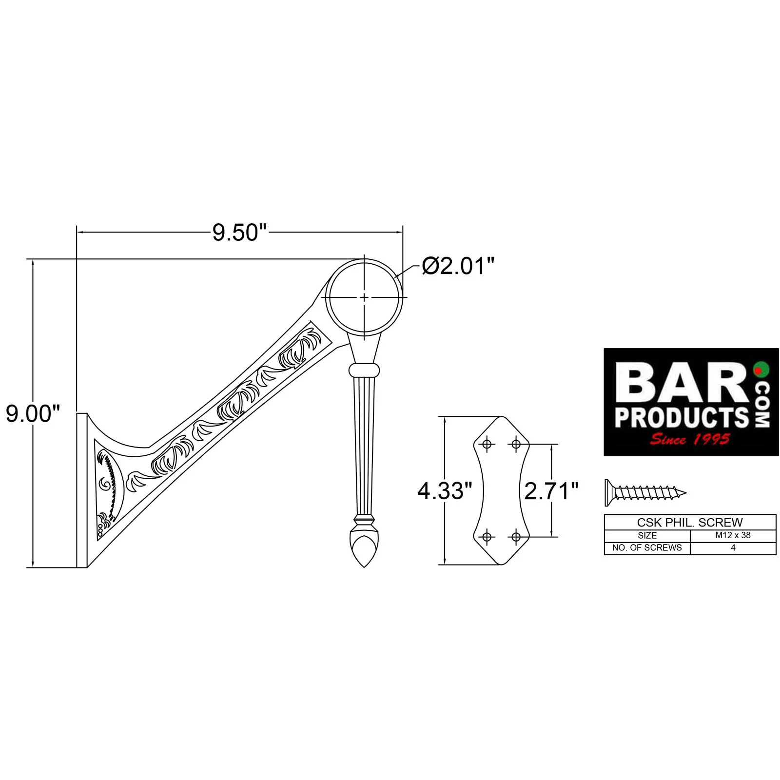 Swing Leg Bracket (Metal Options) - Image 6