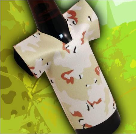 T-Shirt Style Bottle Cooler - Camo Desert