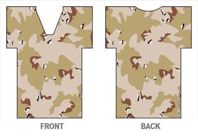 T-Shirt Style Bottle Cooler - Camo Desert - Image 2