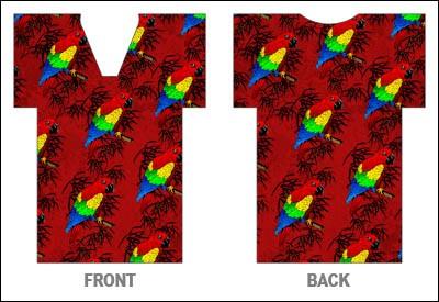 T-Shirt Style Bottle Cooler - Hawaiian Parrot - Image 2