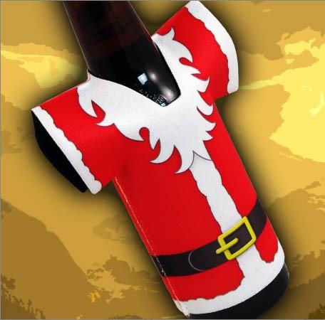 T-Shirt Style Bottle Cooler - Santa