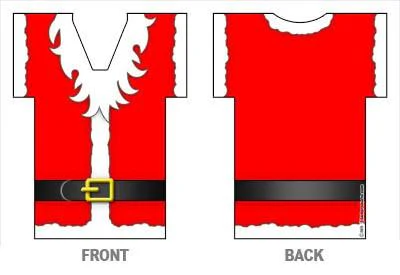 T-Shirt Style Bottle Cooler - Santa - Image 2