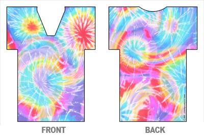 T-Shirt Style Bottle Cooler - Tie Dye - Image 2