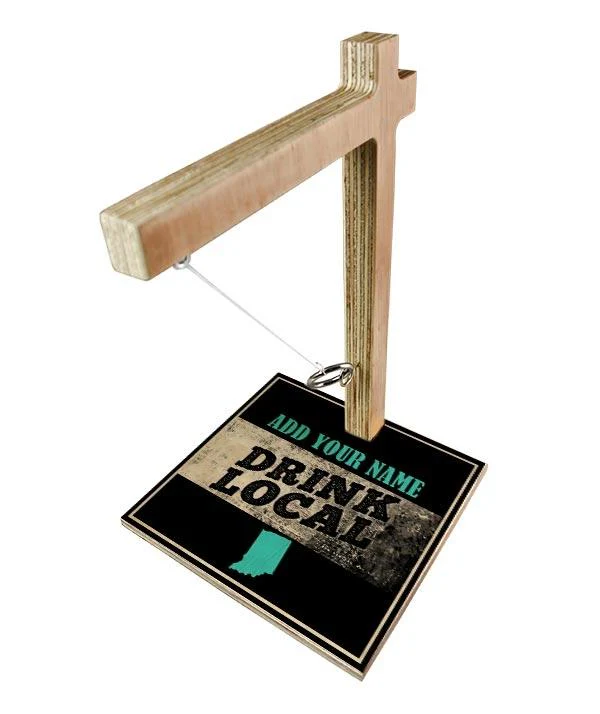 ADD YOUR NAME Large Tabletop Ring Toss Game - Drink Local - Image 3