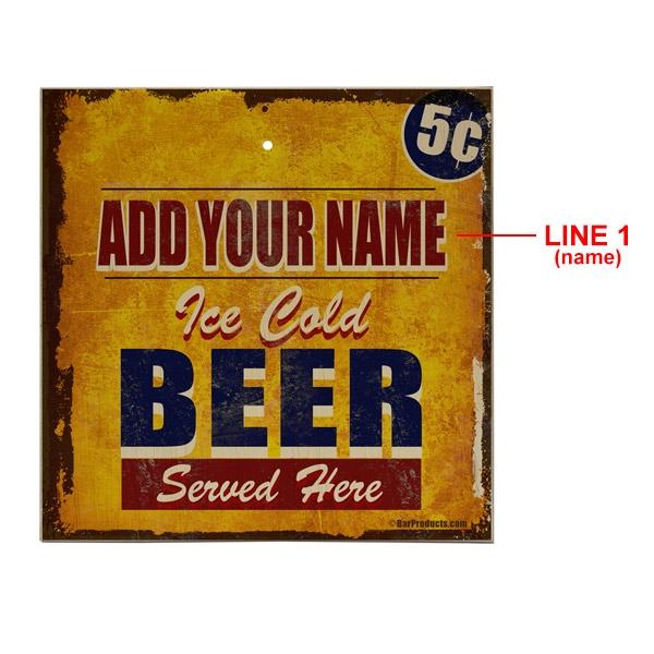 ADD YOUR NAME Large Tabletop Ring Toss Game - Ice Cold Beer - Image 2