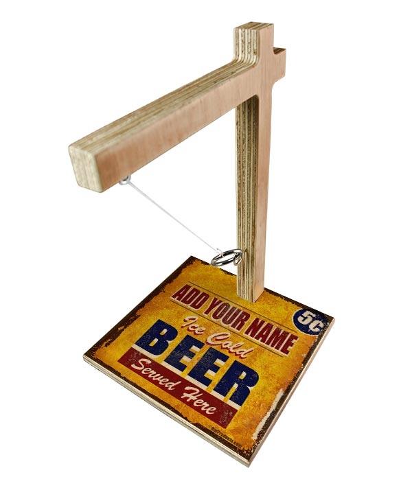 ADD YOUR NAME Large Tabletop Ring Toss Game - Ice Cold Beer - Image 3