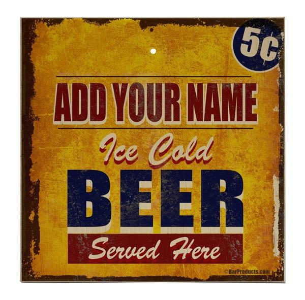 ADD YOUR NAME Large Tabletop Ring Toss Game - Ice Cold Beer - Image 4