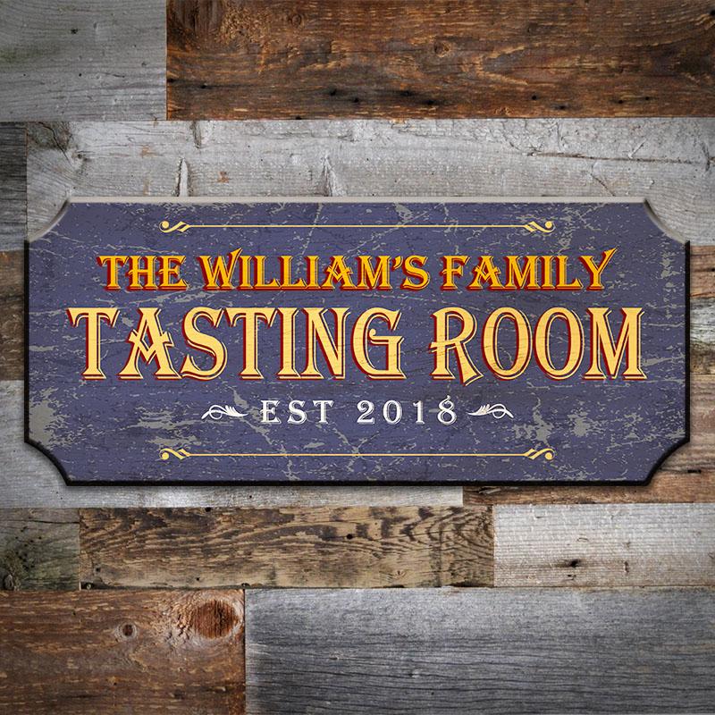 TASTING ROOM - CUSTOMIZABLE Wood Plaque Sign - Color Options - Image 3