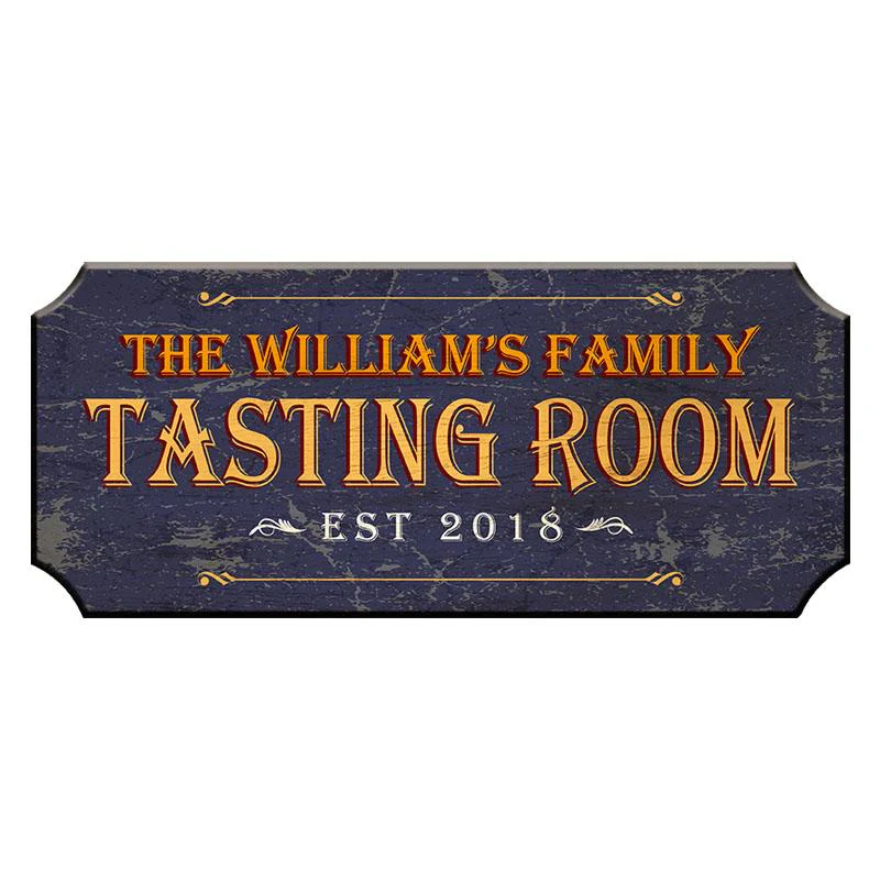 TASTING ROOM - CUSTOMIZABLE Wood Plaque Sign - Color Options - Image 4