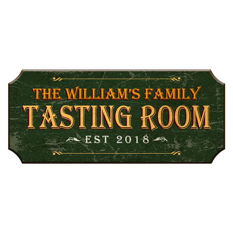 TASTING ROOM - CUSTOMIZABLE Wood Plaque Sign - Color Options - Image 5