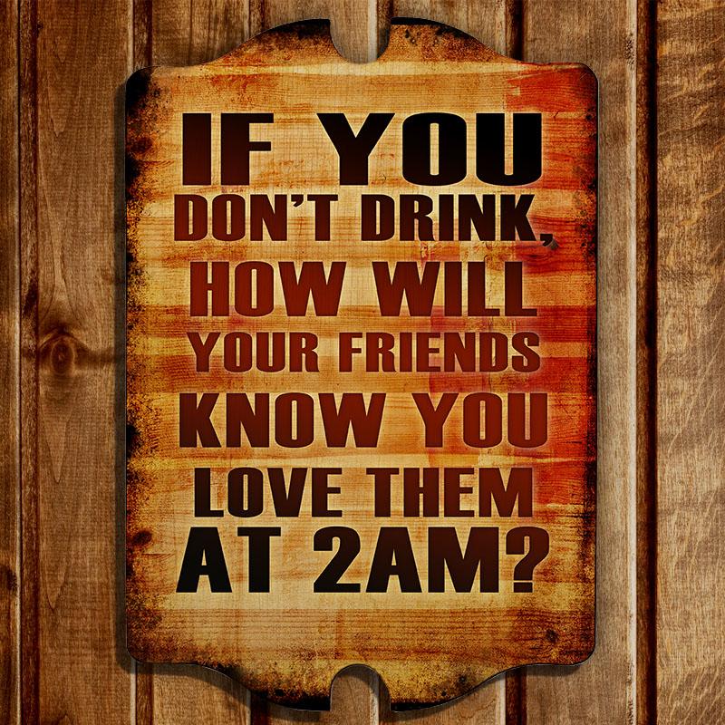 Tavern Shaped Wood Bar Sign - 2 AM - Image 2