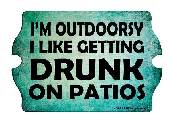 Tavern Shaped Wood Bar Sign - I'm Outdoorsy
