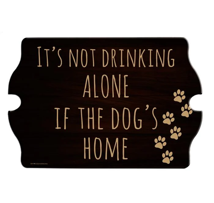 Tavern Shaped Wood Sign - It's Not Drinking Alone - Image 2