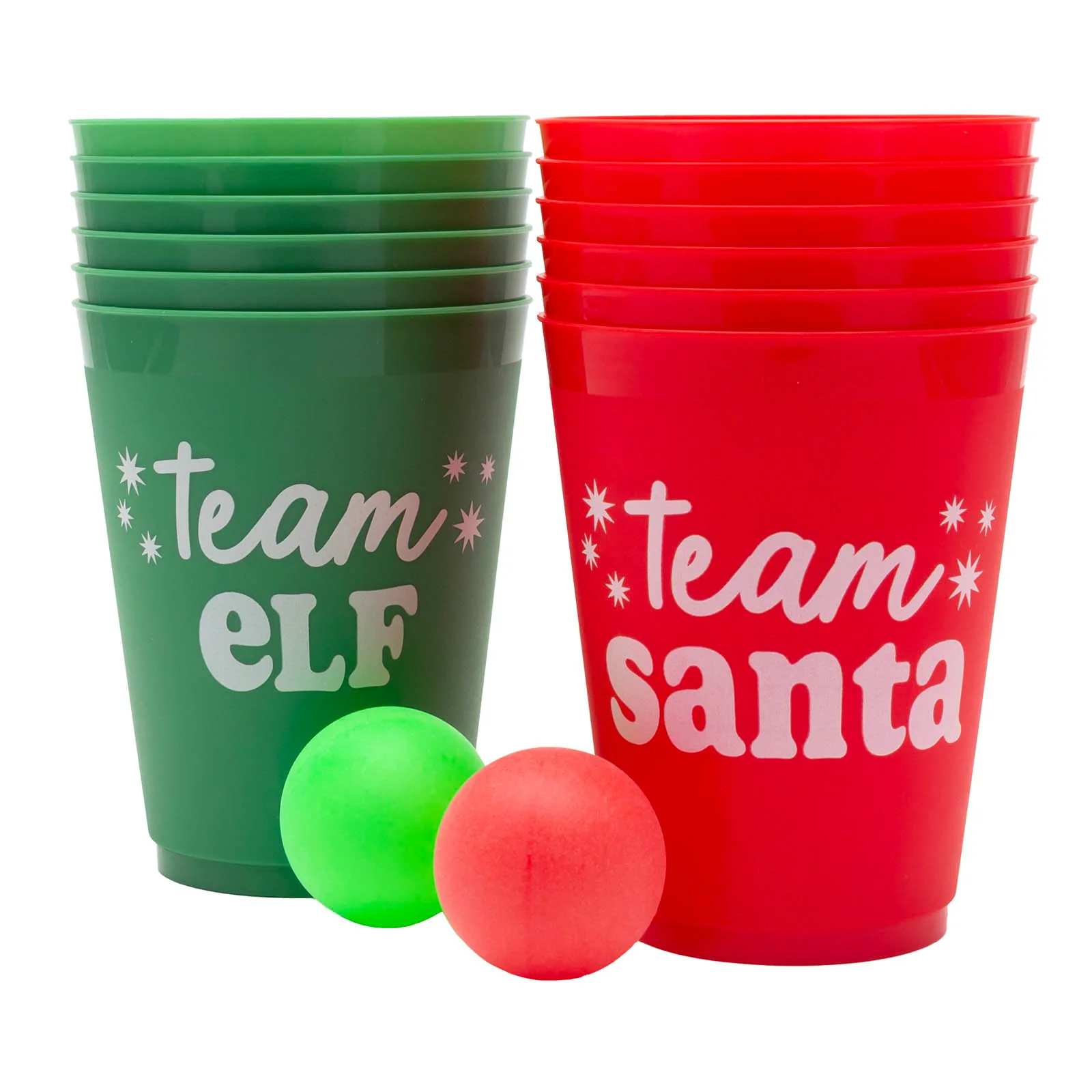 Team Santa vs. Team Elf - Holiday Pong Set - Image 2