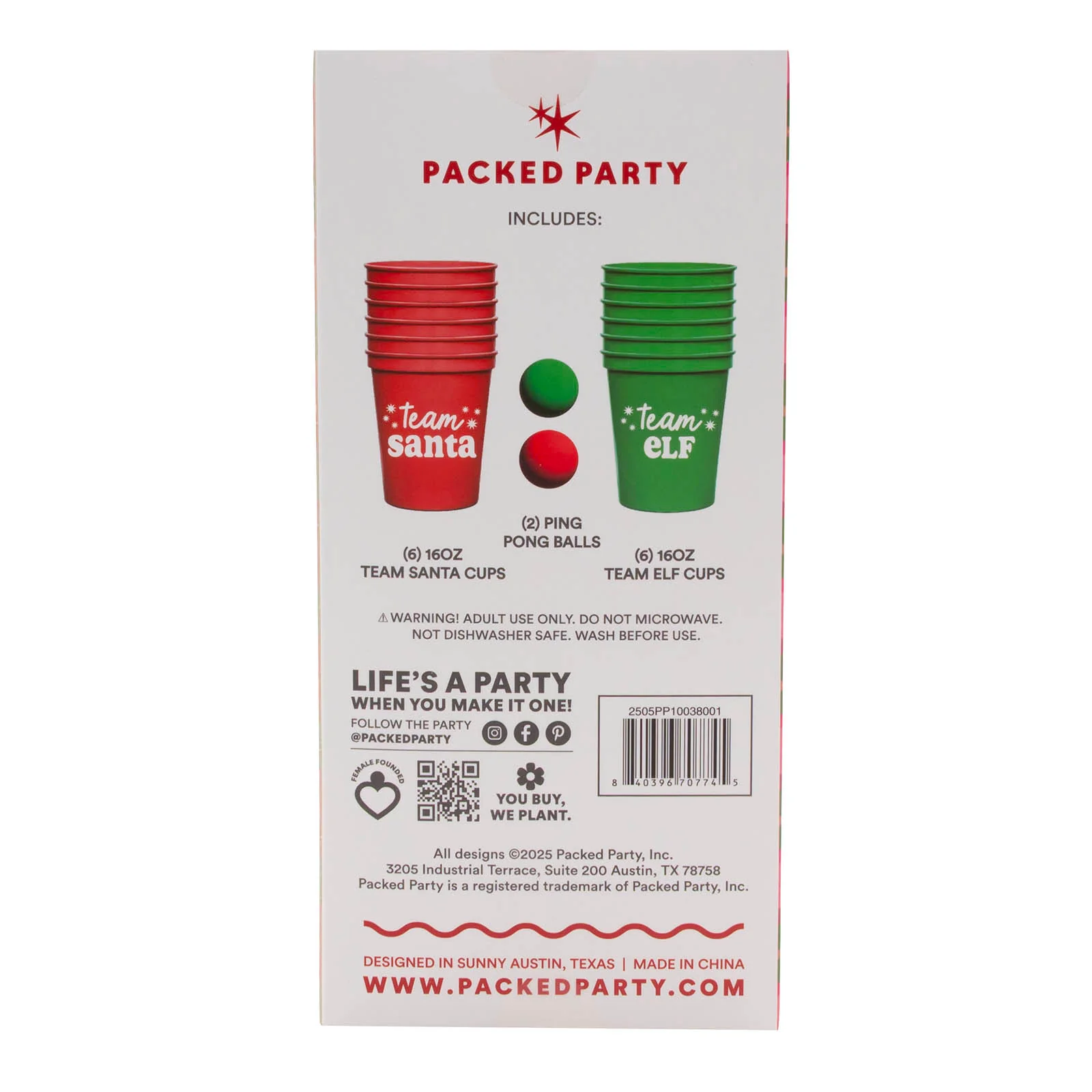Team Santa vs. Team Elf - Holiday Pong Set - Image 3