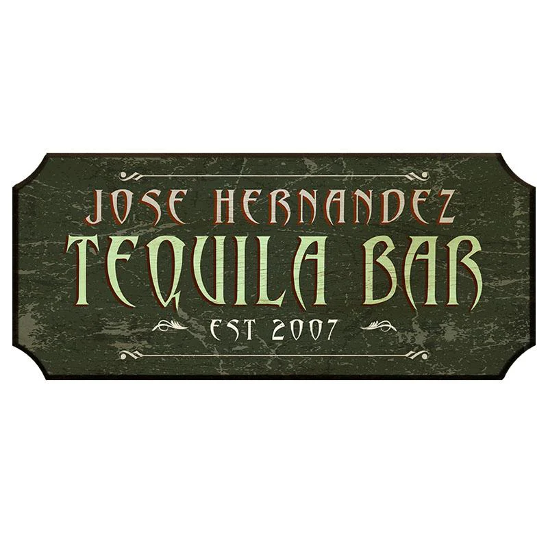 TEQUILA BAR - CUSTOMIZABLE Wood Plaque Sign - Color Options - Image 3
