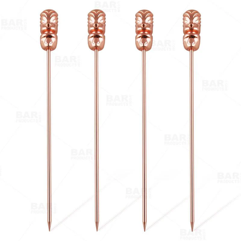 Tiki Cocktail Picks - Copper Plated - Pack of 4