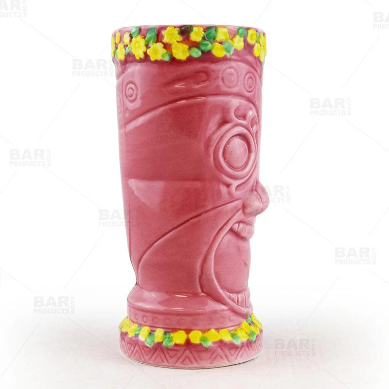 BarConic® Flower Goddess Tiki Drinkware - Pink - 12oz - Image 4