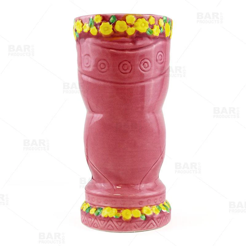 BarConic® Flower Goddess Tiki Drinkware - Pink - 12oz - Image 5