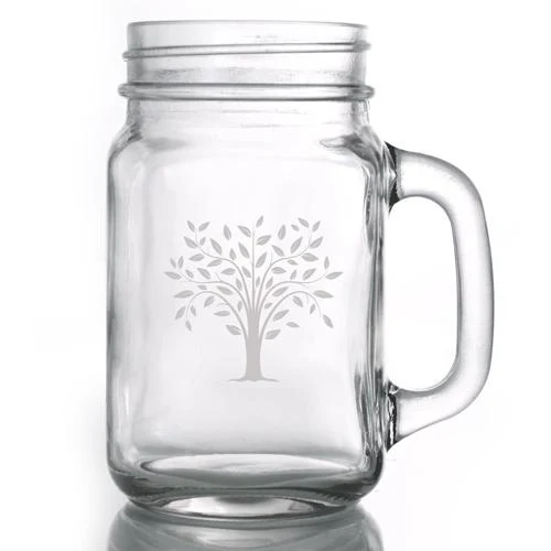BarConic® Engraved Glass Drinkware - 20oz. Wine Glass, 16oz. Mason Jar Mug - Image 6