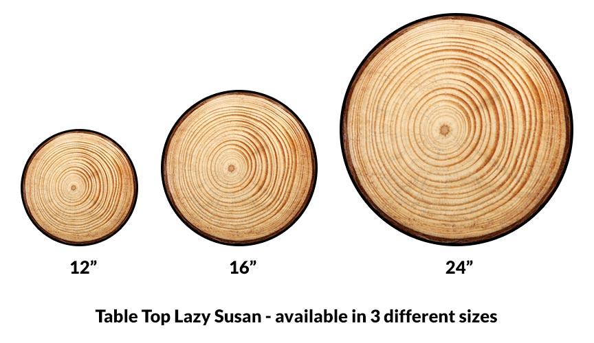 TREE RING Design Lazy Susan - 3 Different Sizes - For Kitchen Table Top - Handcrafted in USA - Image 4
