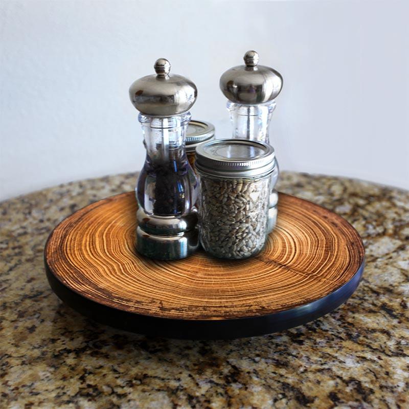 TREE RING Design Lazy Susan - 3 Different Sizes - For Kitchen Table Top - Handcrafted in USA - Image 9