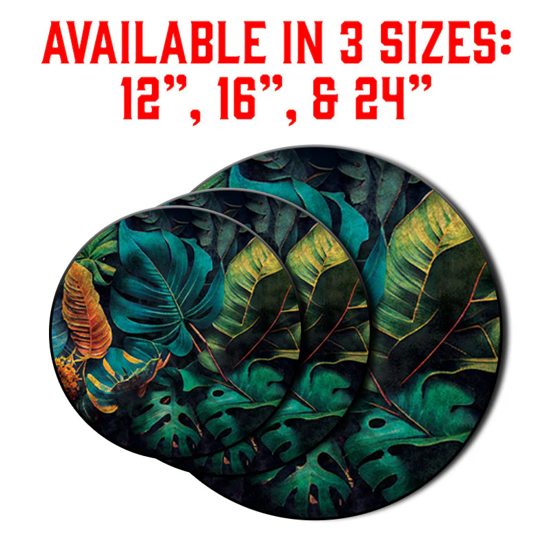 Tropical Leaves Design Lazy Susan - 3 Different Sizes - For Kitchen Table Top - Handcrafted in USA - Image 3