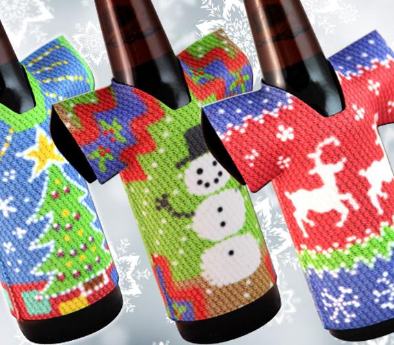 T-Shirt Bottle Cooler- Ugly Xmas Sweater