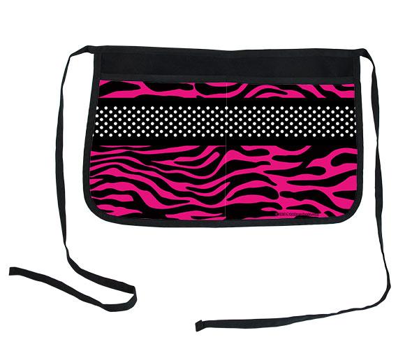 Two-Pocket Kolorcoat™ Server Apron - Pink Zebra
