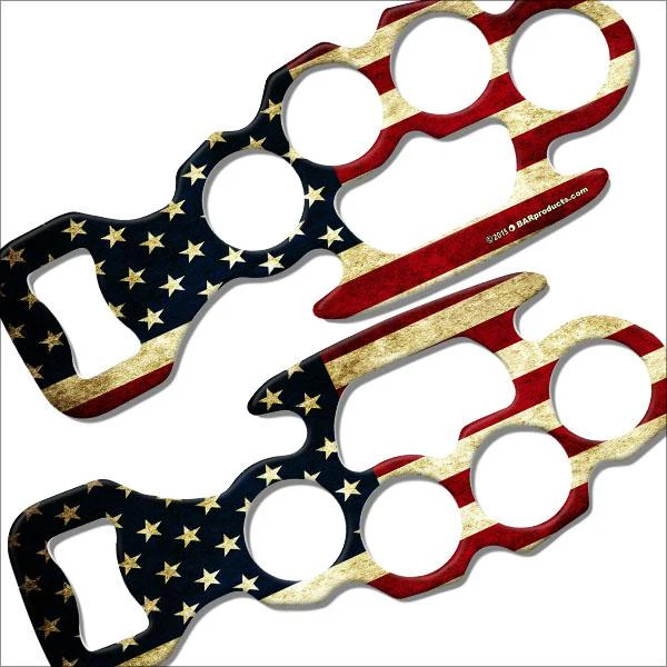 U.S. Flag Kolorcoat™ Knuckle Buster Bottle Opener
