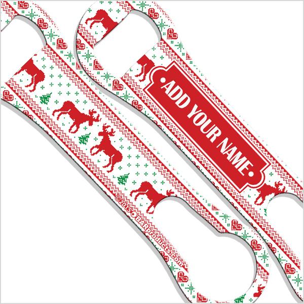 Ugly Christmas Sweater V-Rod® Bottle Opener - ADD YOUR NAME - Image 2