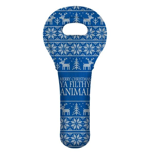 Ugly Christmas Sweater Series Wine Totes - Several Design Options - Image 5